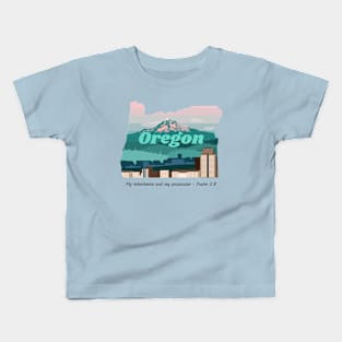 USA State of Oregon Psalm 2:8 - My Inheritance and possession Kids T-Shirt